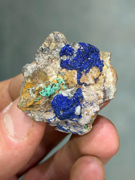 Azurite Crystals On Matrix