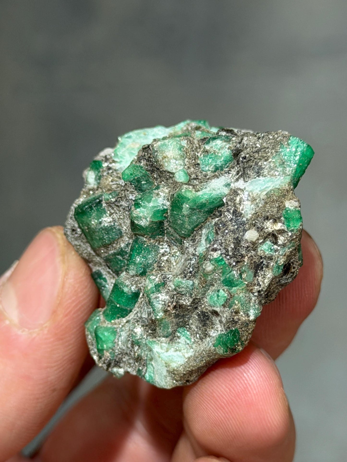 Beryl Var. Emerald With Pyrite And Quartz