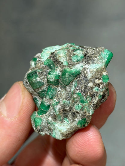 Beryl Var. Emerald With Pyrite And Quartz