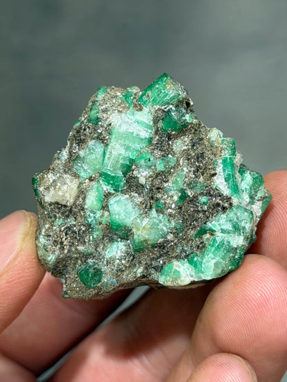 Beryl Var. Emerald With Pyrite And Quartz