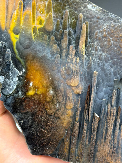 Museum Quality, Very Showy Limonite With Velvet Stalactite Goethite, For Special Collection Item