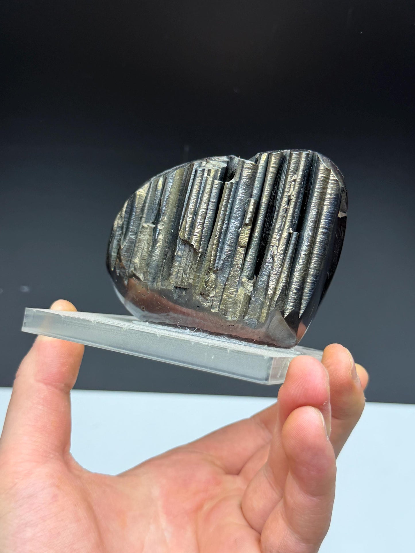 Museum Quality! Very Showy Golden Color Stalactite Goethite