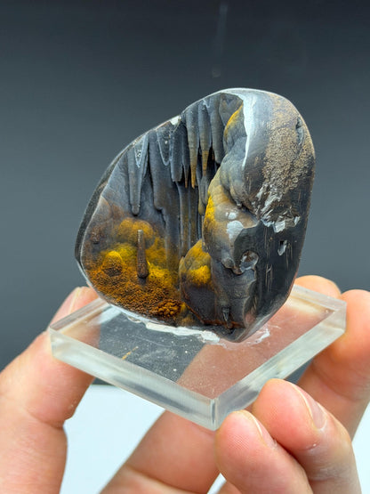 Very Showy And Special! Limonite Velvet Stalactite Goethite