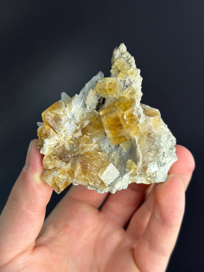 Yellow Honey Fluorite Crystal