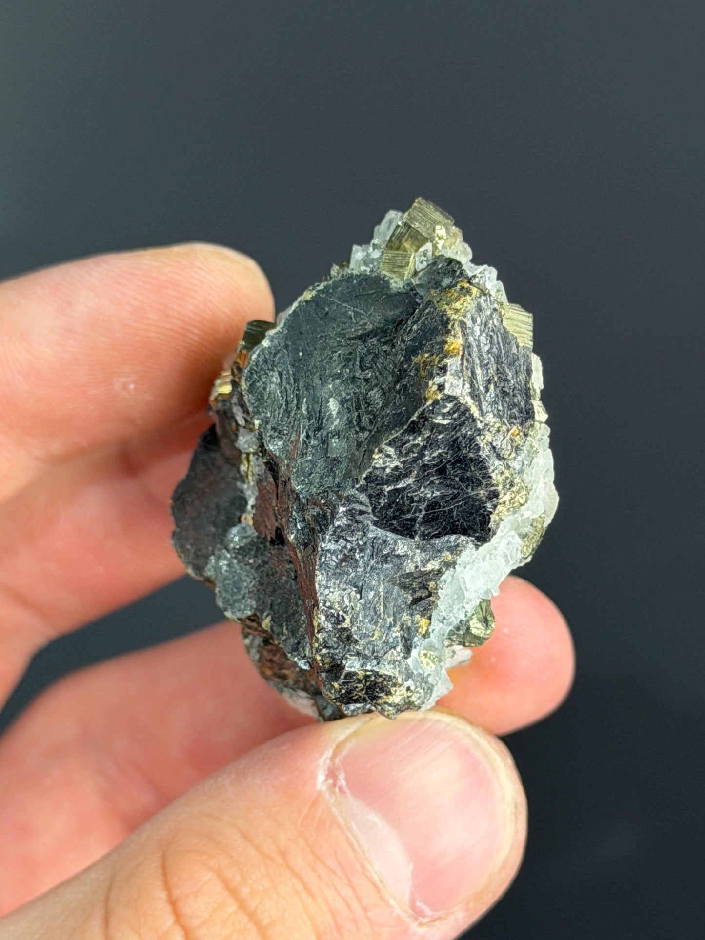 Sphalerite And Pyrite With Crystal Quartz