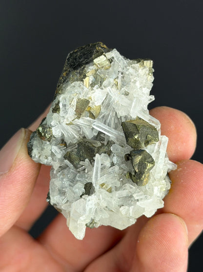Sphalerite And Pyrite With Crystal Quartz