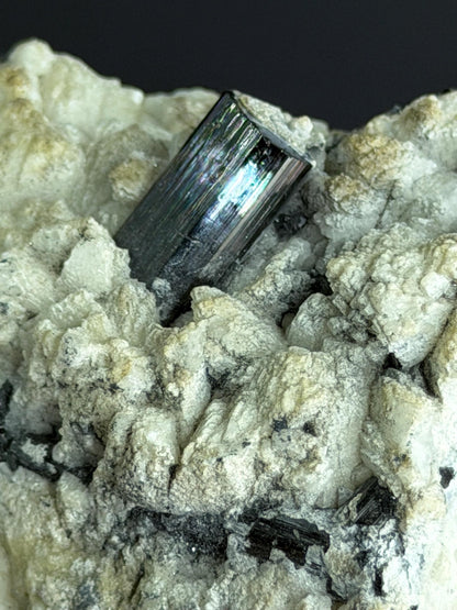 Black Tourmaline With Albite Mica