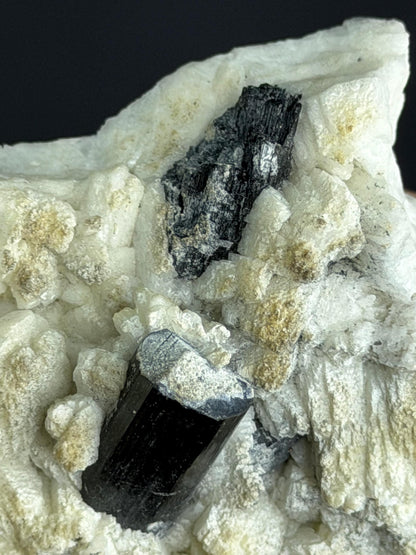Black Tourmaline With Albite Mica