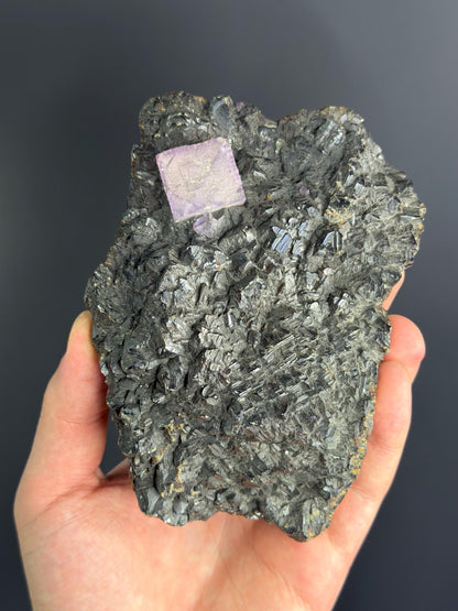 Sphalerite With Pink Cubic Fluorite