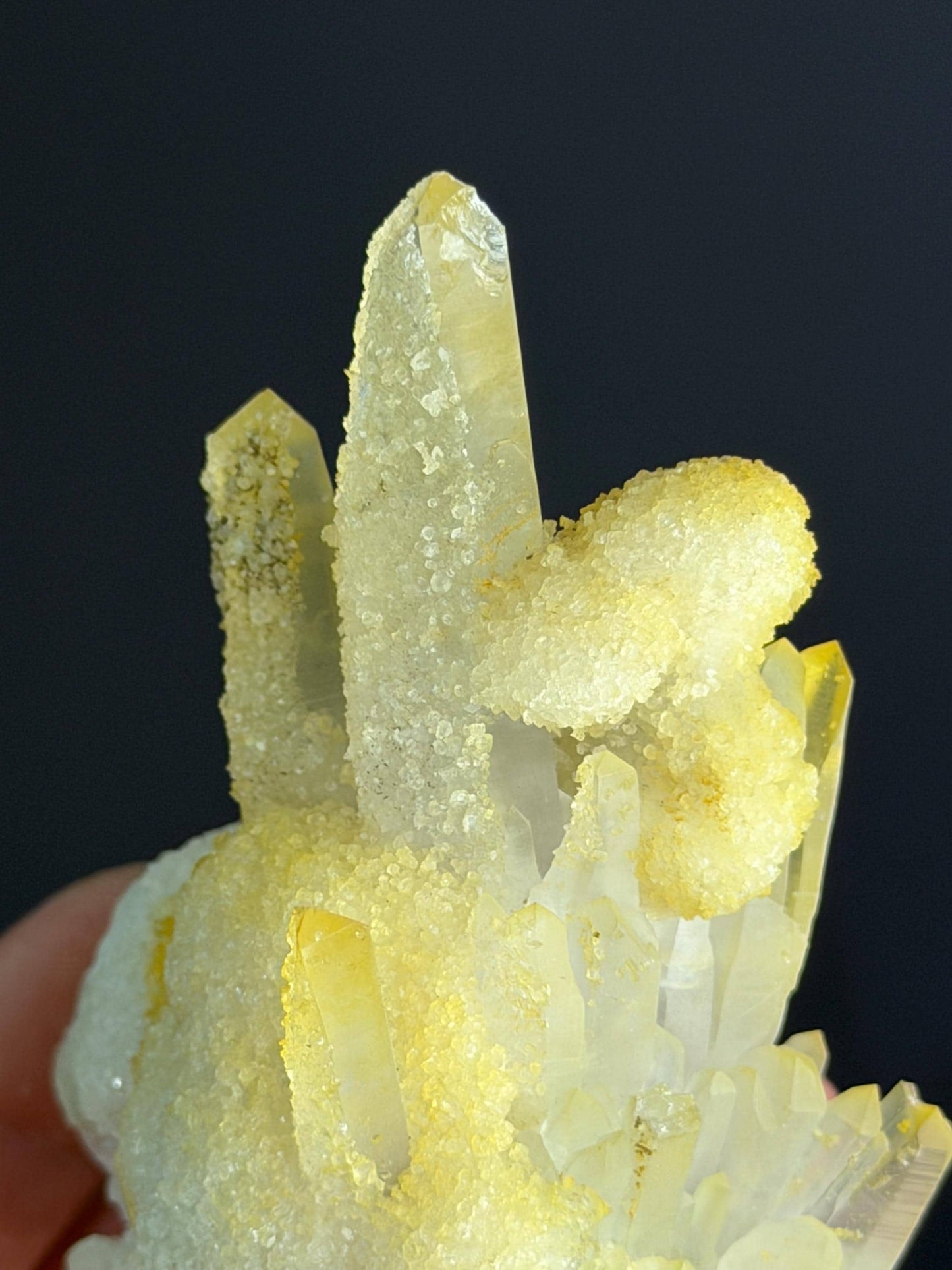 High Special! Calcite With Yellow Crystal Quartz