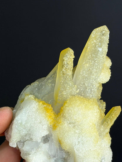 High Special! Calcite With Yellow Crystal Quartz