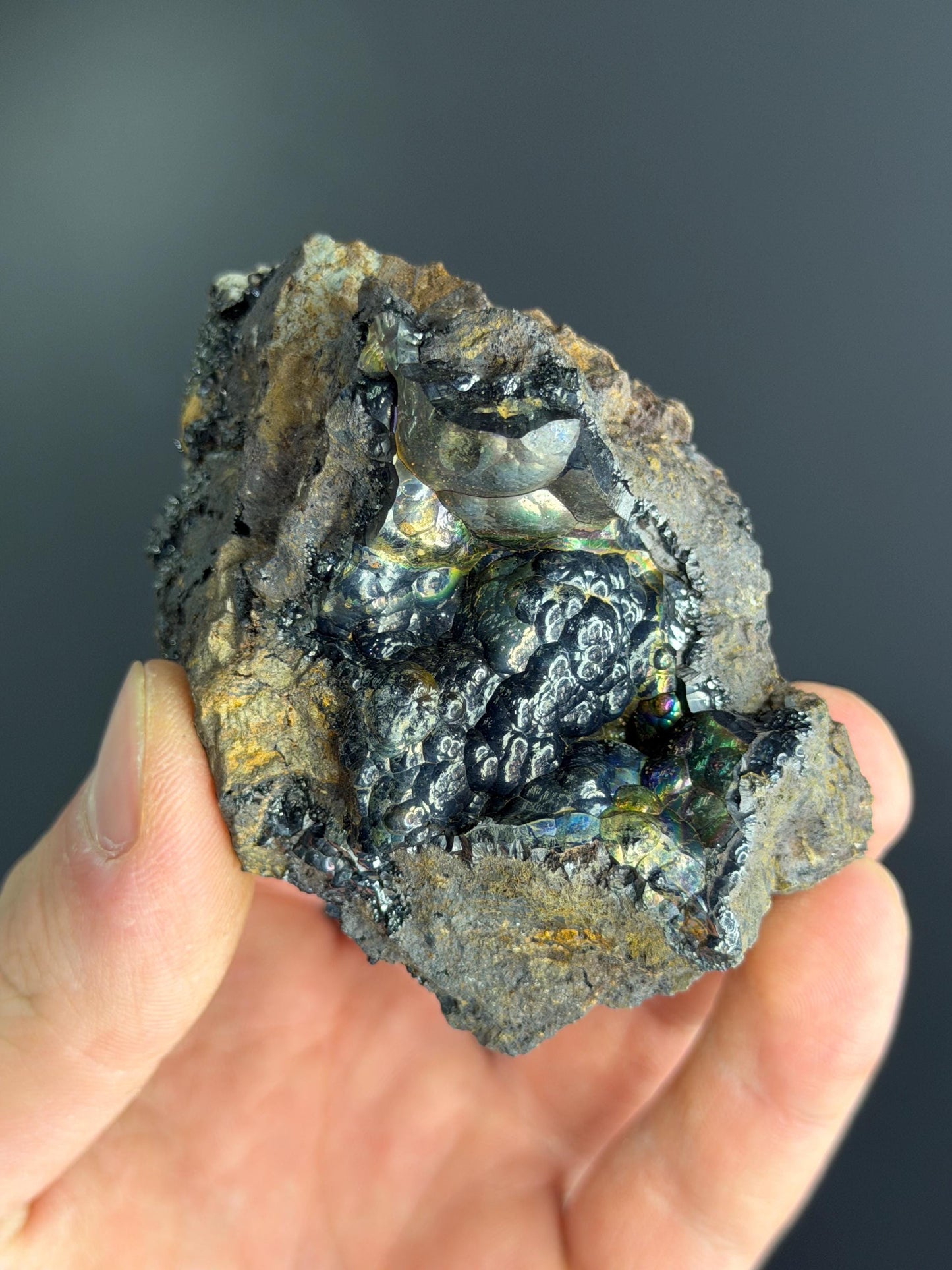Natural Colored Alloy Irisdescent Botryoidal Goethite