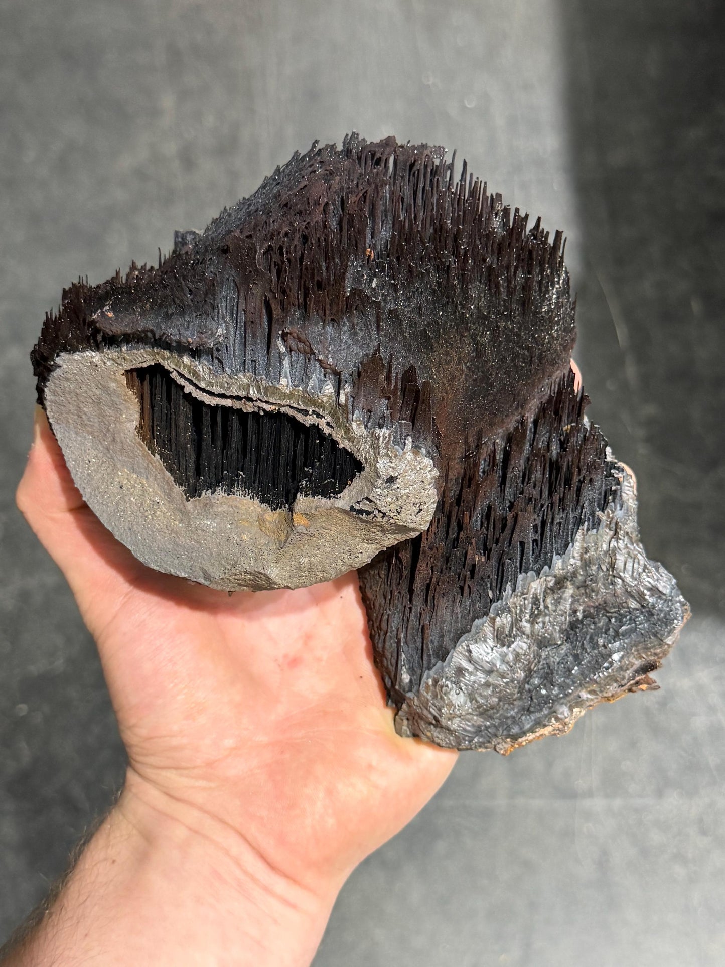Museum Quality! Very Showy Limonite And Specularite With Stalactite Goethite Mineral