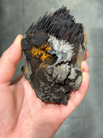Museum Quality! Specularite And Limonite With Stalactite Goethite, For Special Collection