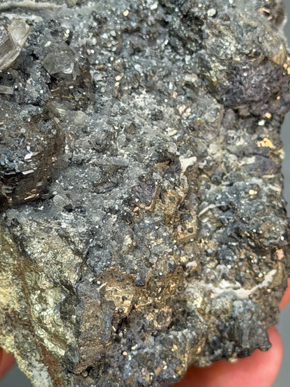 Tetrahedrite, Pyrite, Barite Crystals And Sphalerite