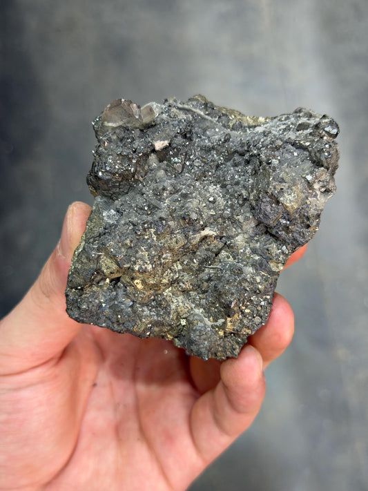 Tetrahedrite, Pyrite, Barite Crystals And Sphalerite