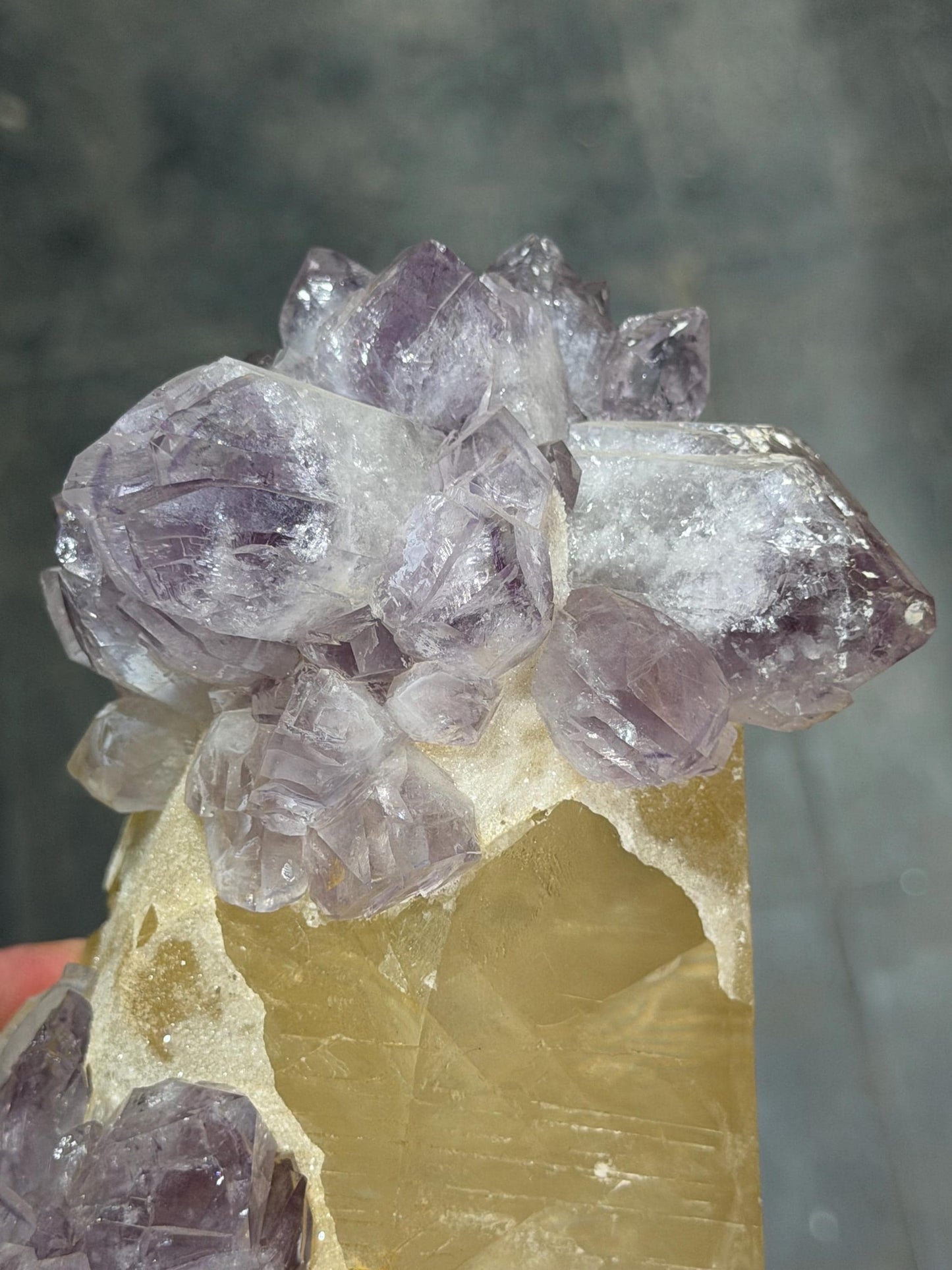 Only In The World!! Amethyst With Calcite Specimen