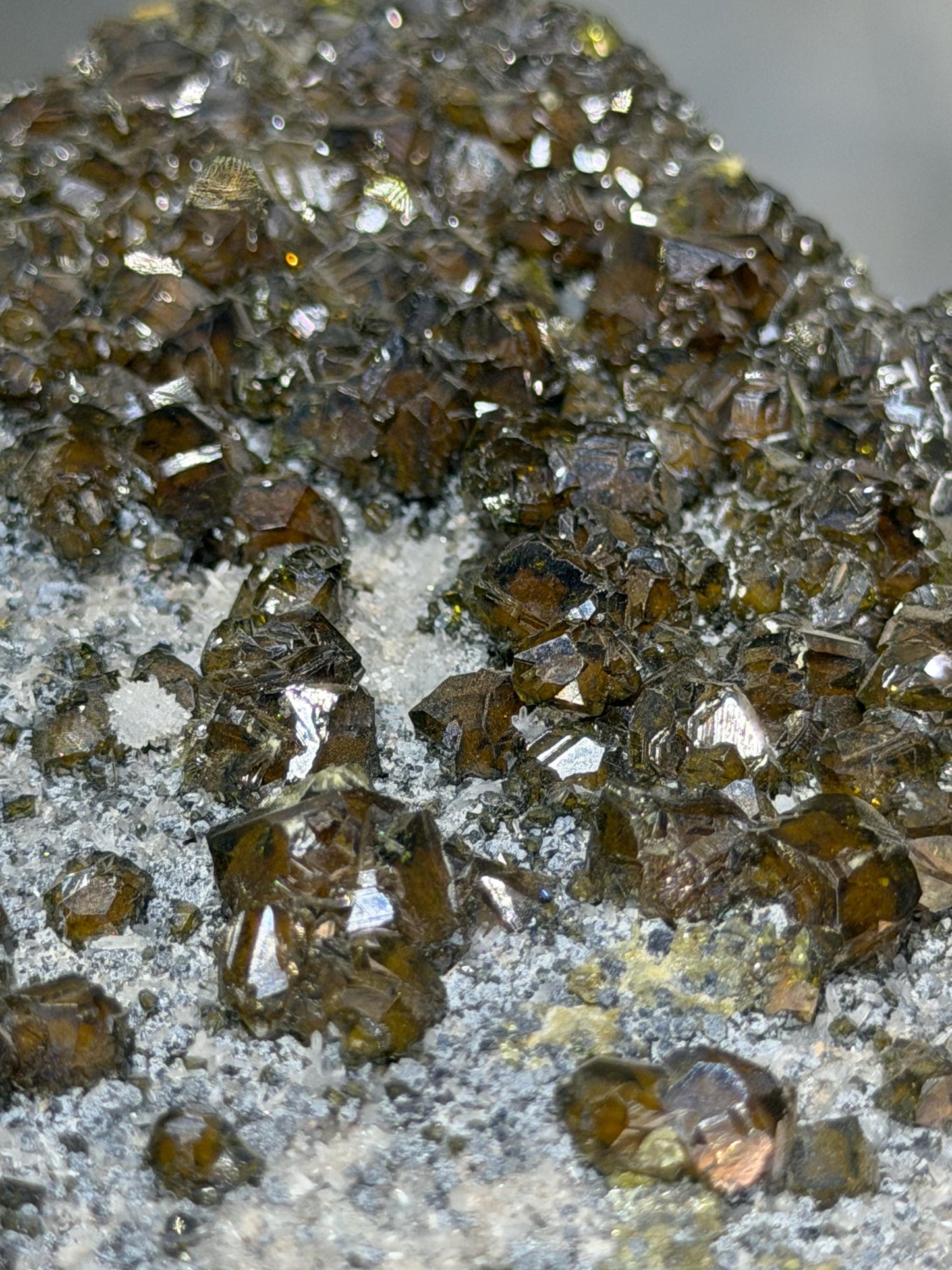Brownish Color Garnet On Matrix