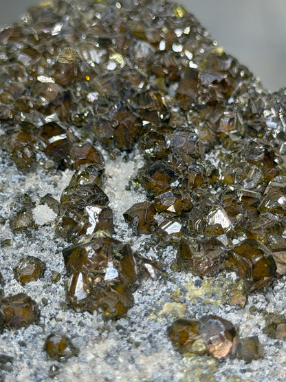 Brownish Color Garnet On Matrix