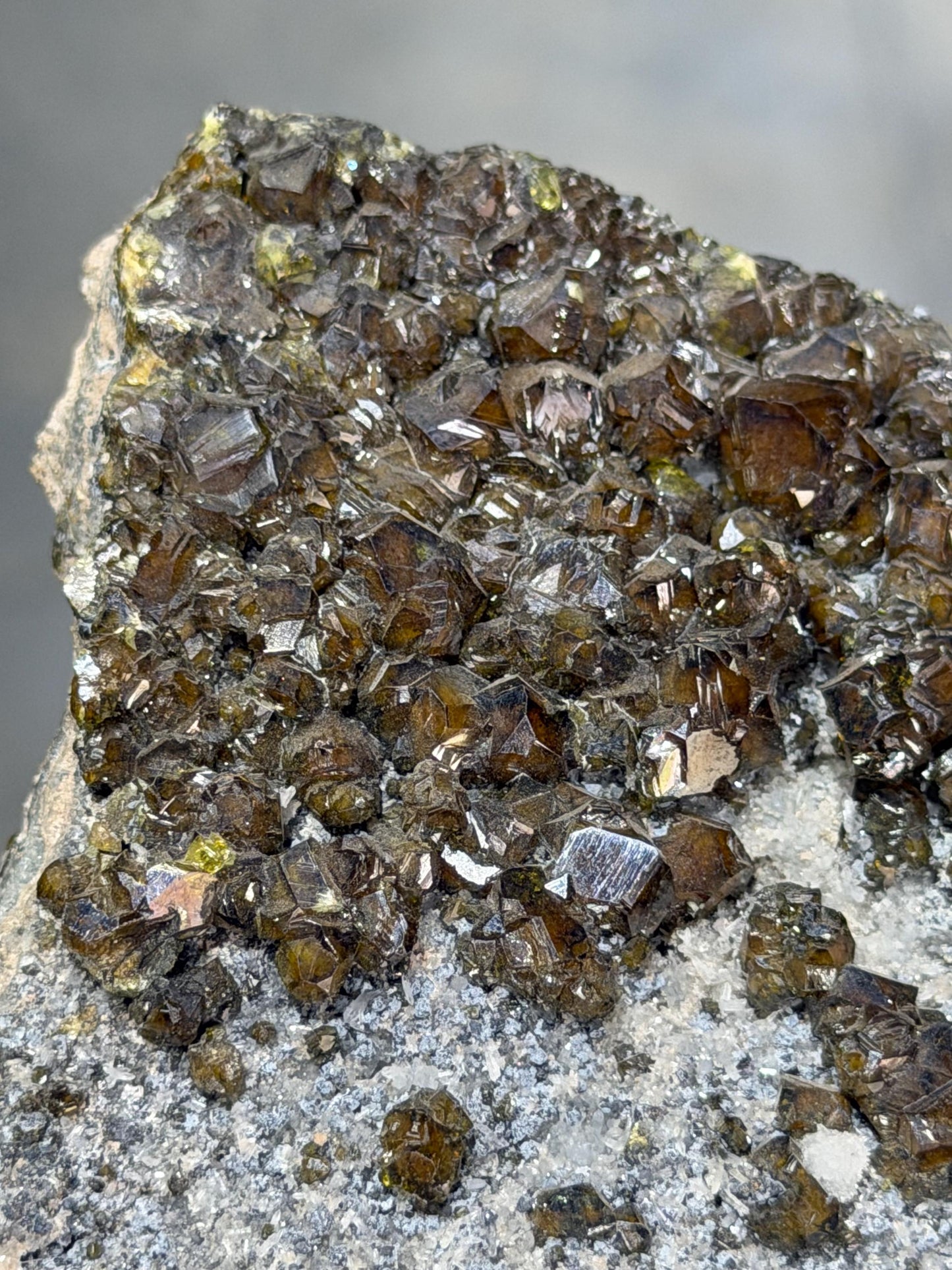 Brownish Color Garnet On Matrix