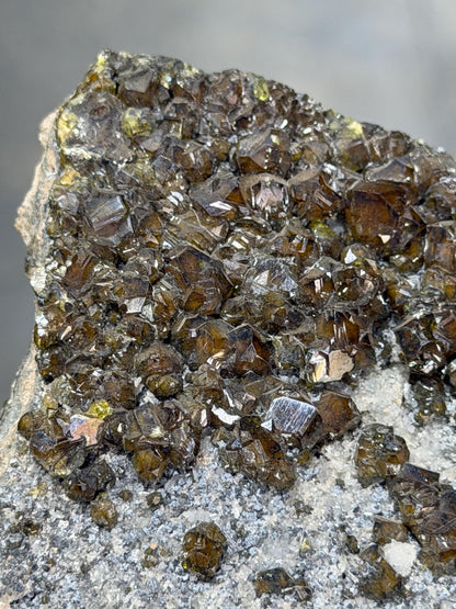 Brownish Color Garnet On Matrix