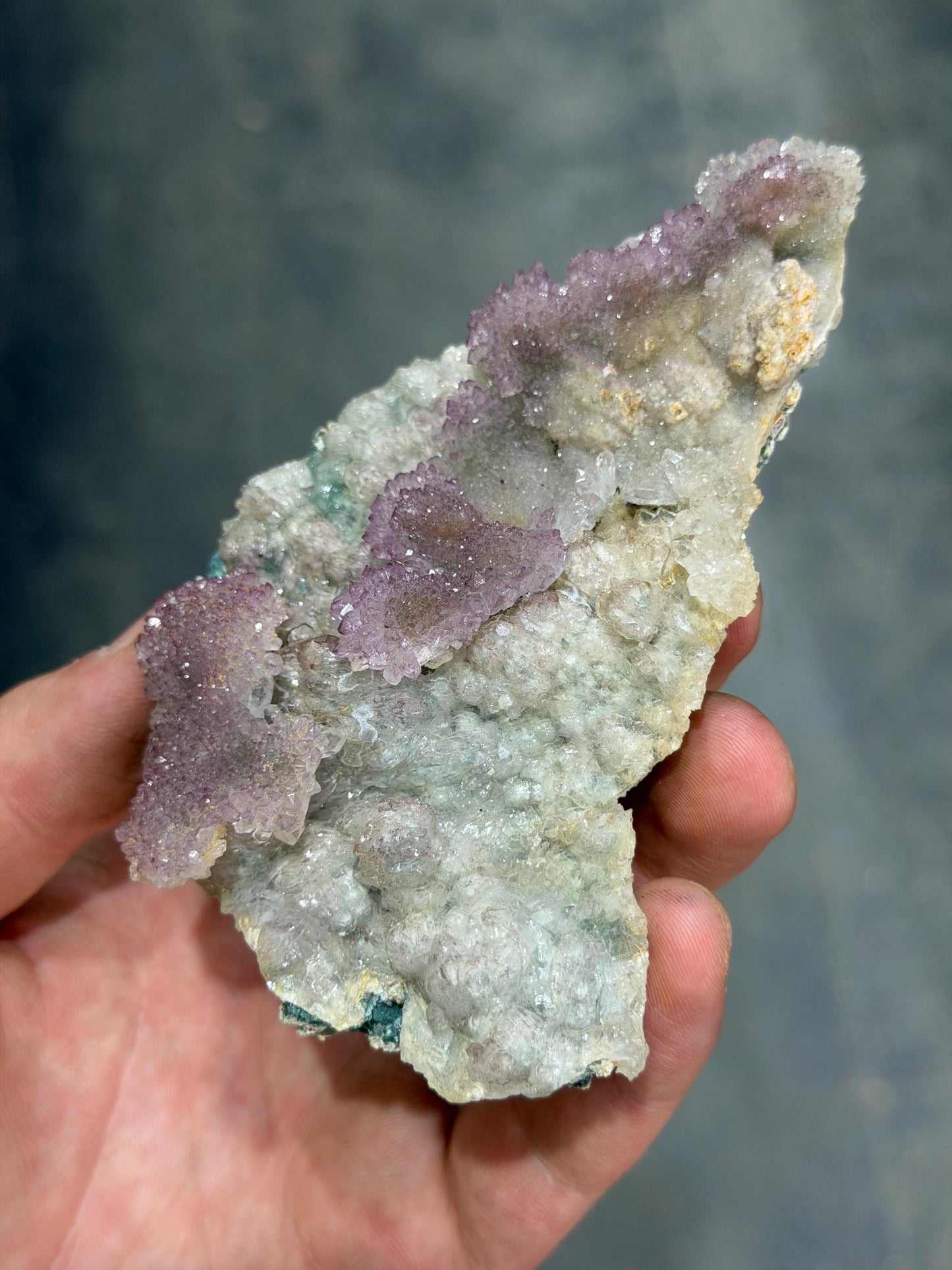 Flower Amethyst With Quartz Crystal On Matrix