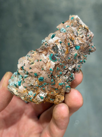 Rosasite And Malachite On Ankerite