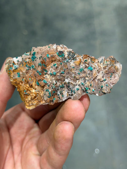 Rosasite And Malachite On Ankerite
