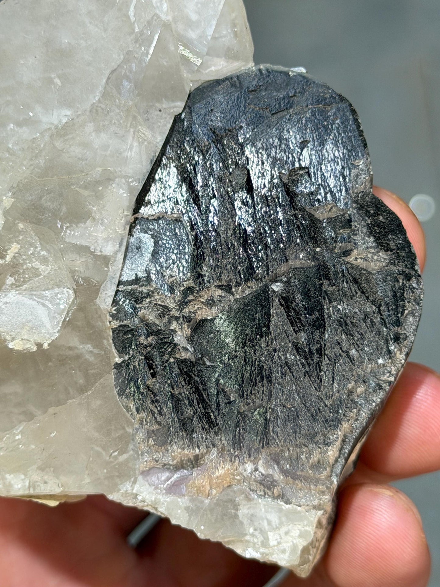 Black Tourmaline With Quartz