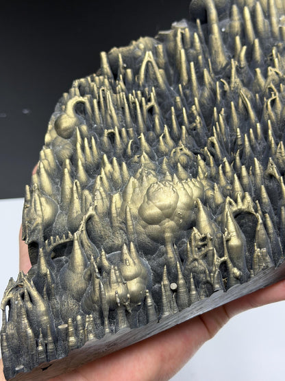 Museum Quality, Very Showy Large Size Golden Color Stalactite Goethite, For Special Collection