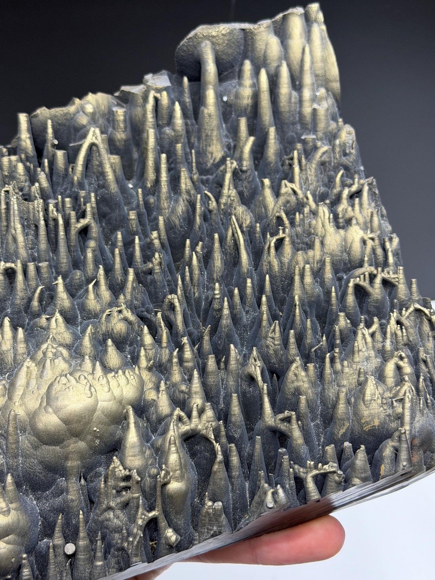Museum Quality, Very Showy Large Size Golden Color Stalactite Goethite, For Special Collection
