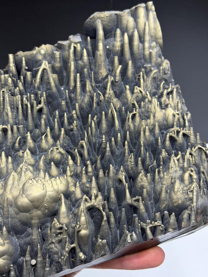 Museum Quality, Very Showy Large Size Golden Color Stalactite Goethite, For Special Collection