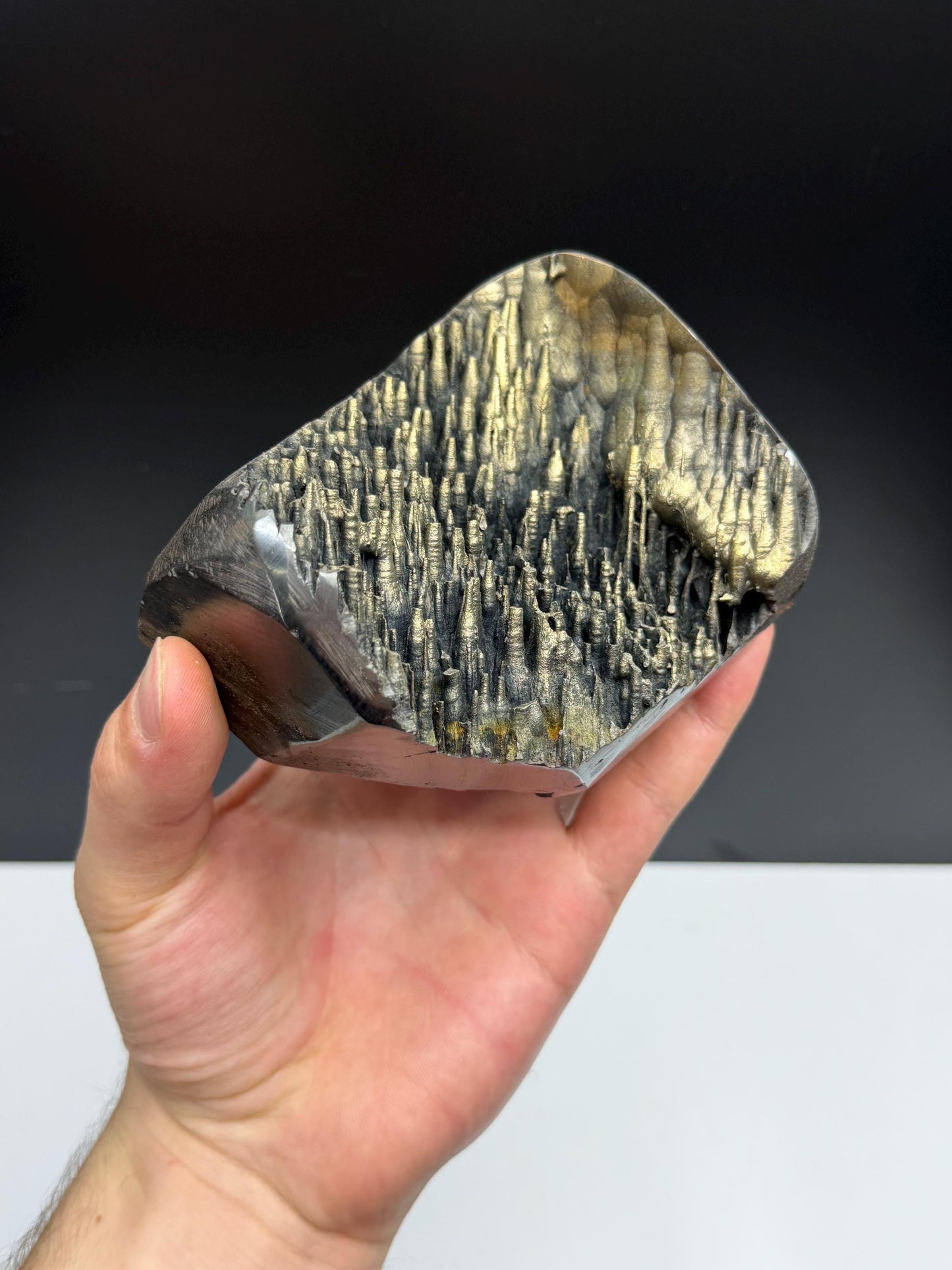 Museum Quality! Extra Special Golden Color Stalactite Goethite Specimen