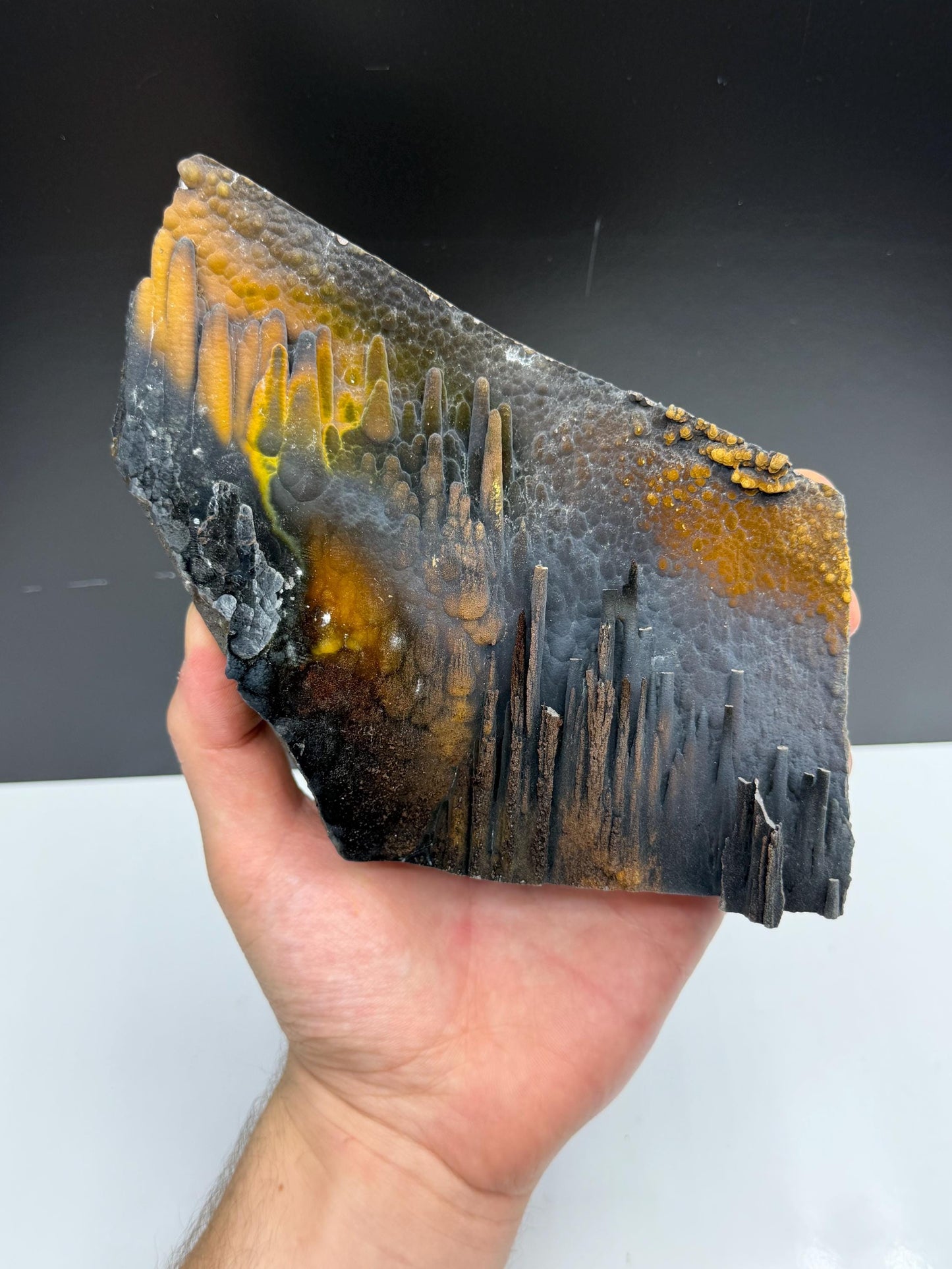 Museum Quality, Very Showy Limonite With Velvet Stalactite Goethite, For Special Collection Item