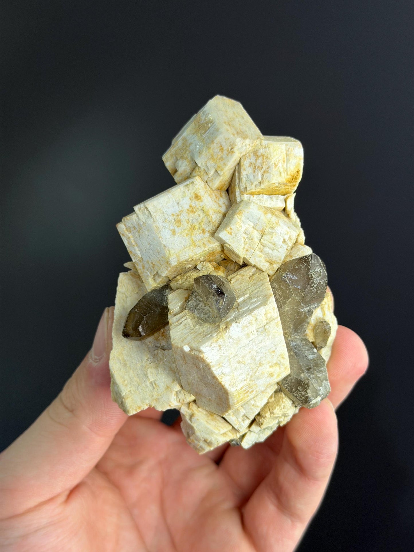 Smoky Crystal Quartz With Dolomite