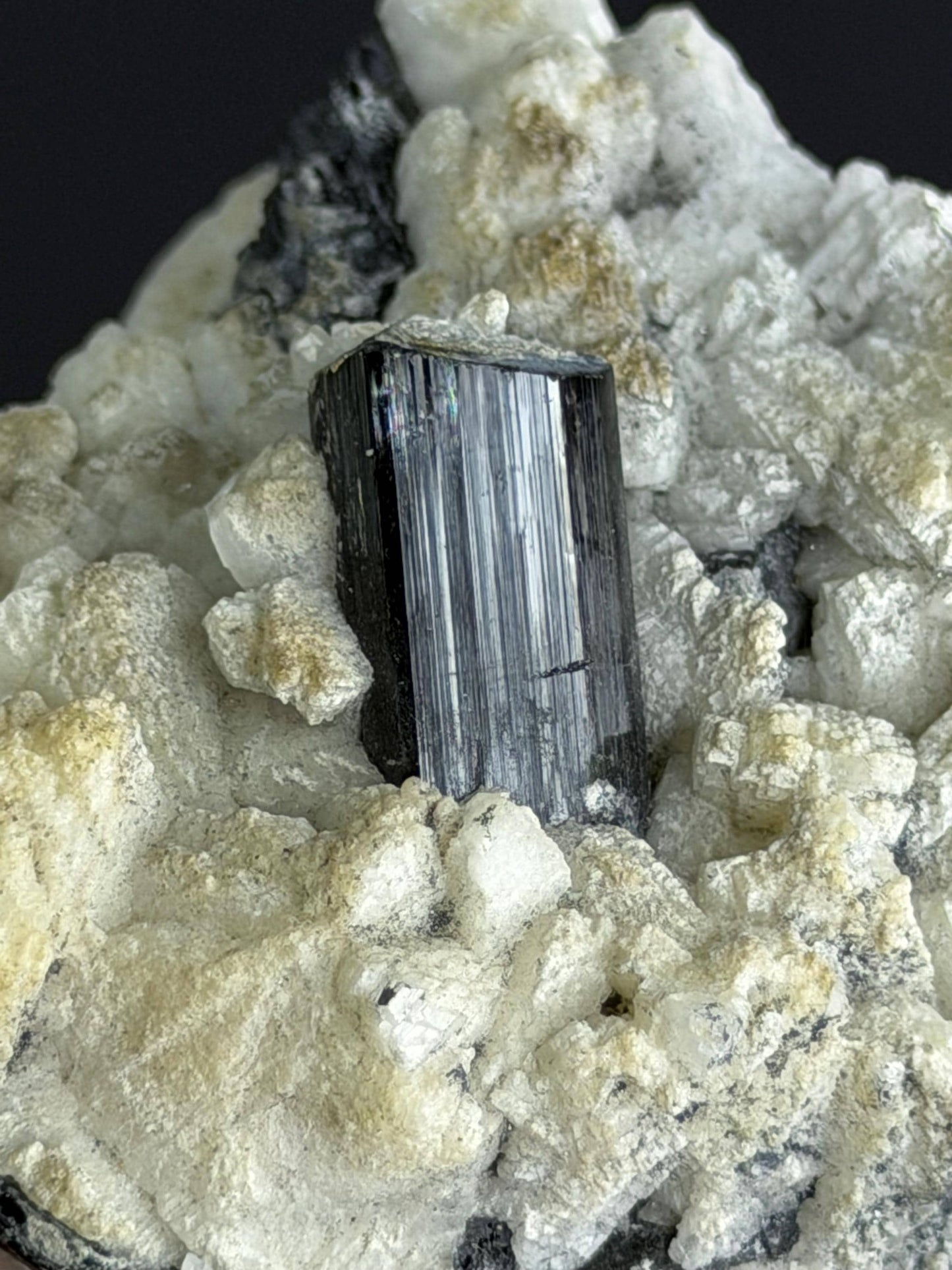 Black Tourmaline With Albite Mica