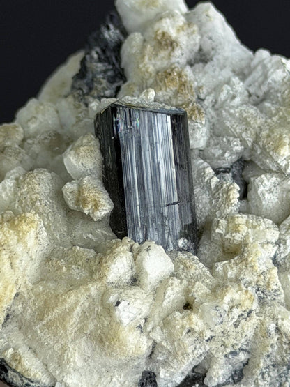 Black Tourmaline With Albite Mica
