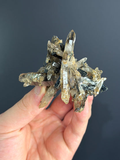 Smoky Quartz With Aegirine