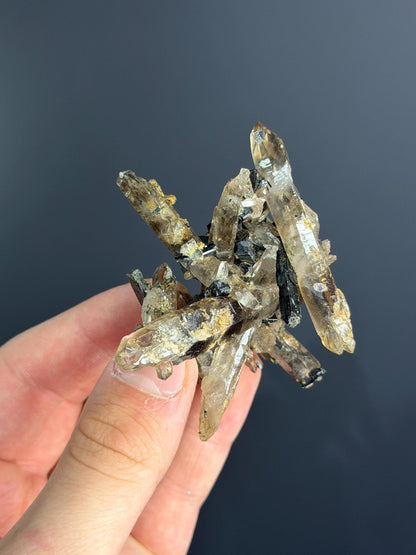 Smoky Quartz With Aegirine