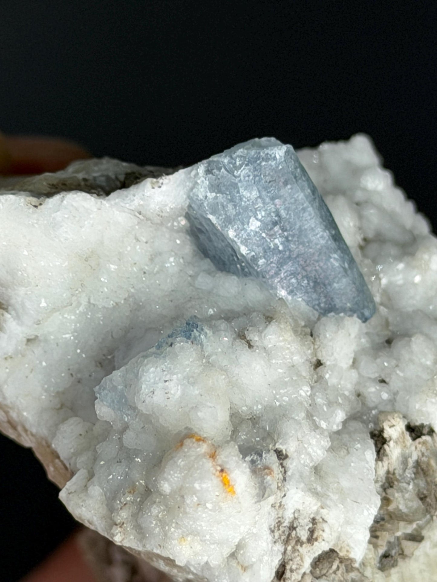 Blue Celestine With Colemanite