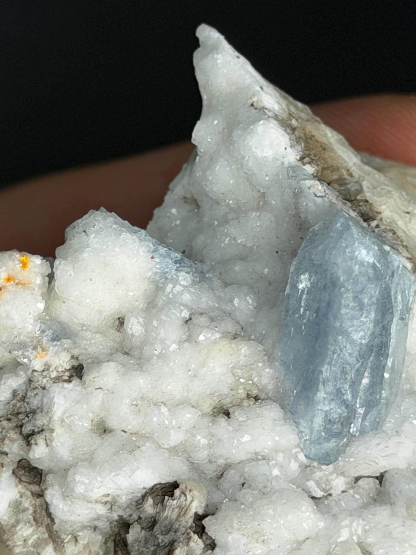 Blue Celestine With Colemanite