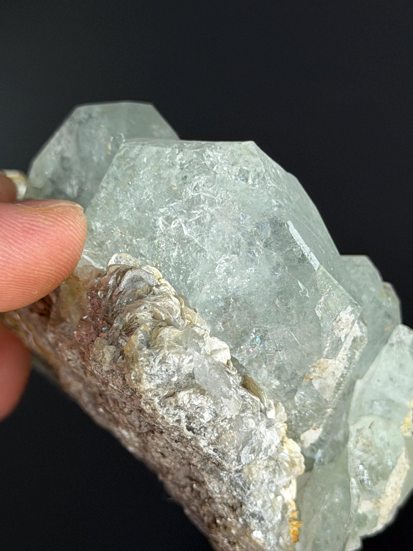 Aquamarine And Muscovite With Quartz