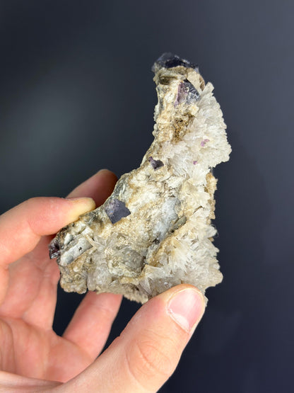 Calcite With Blue Fluorite
