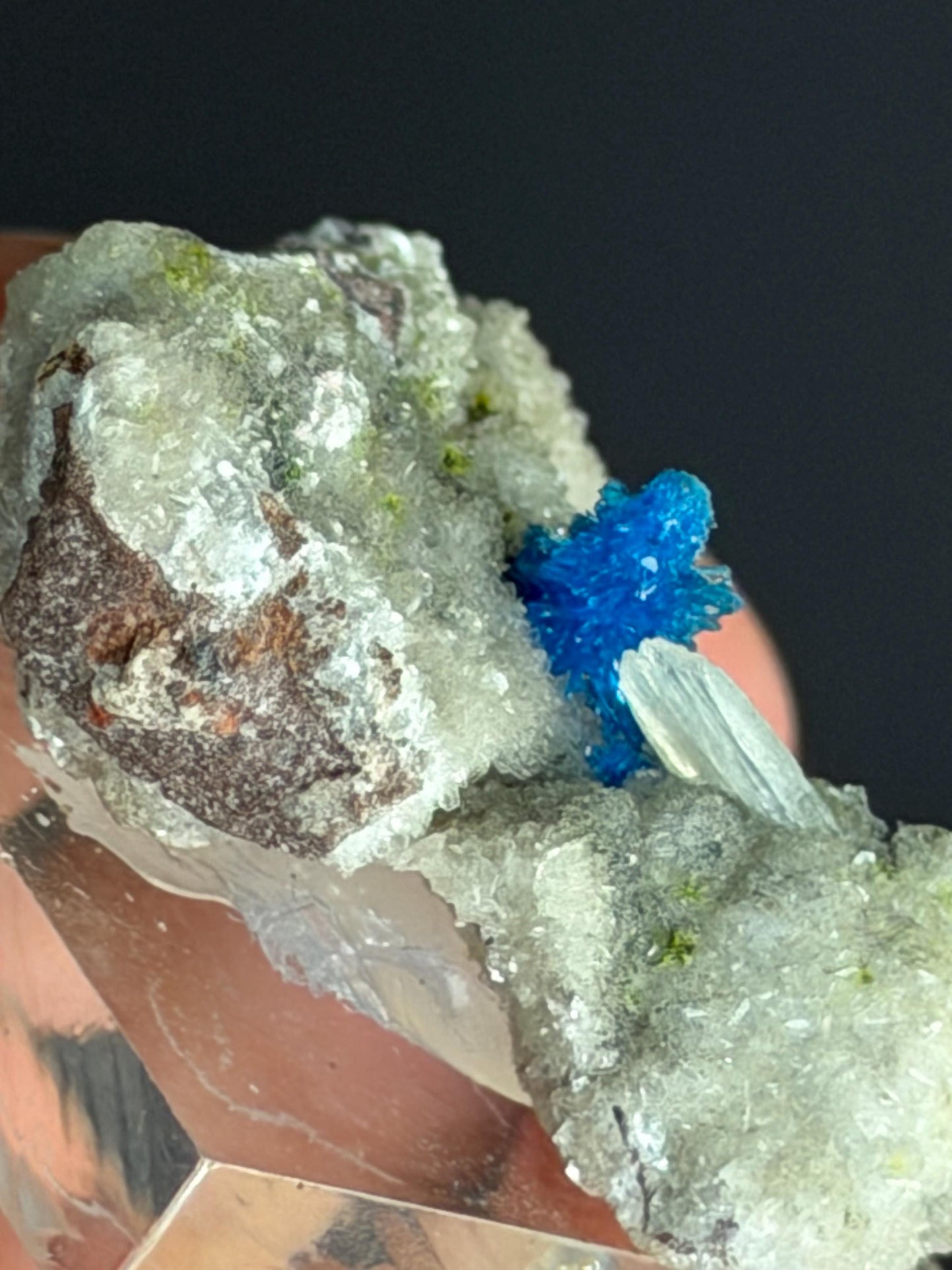 Very Unique! Pentagonite On Stilbite