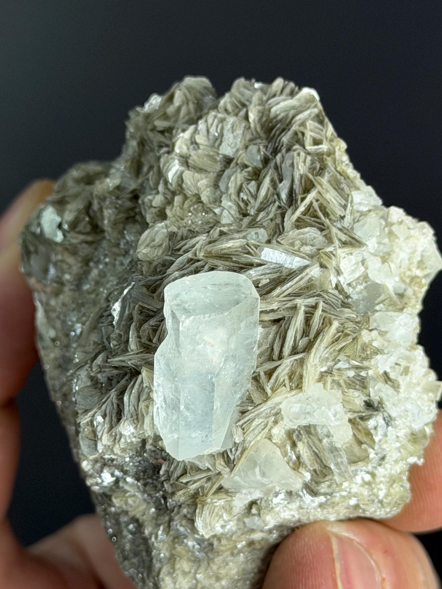 Aquamarine And Muscovite With Topaz