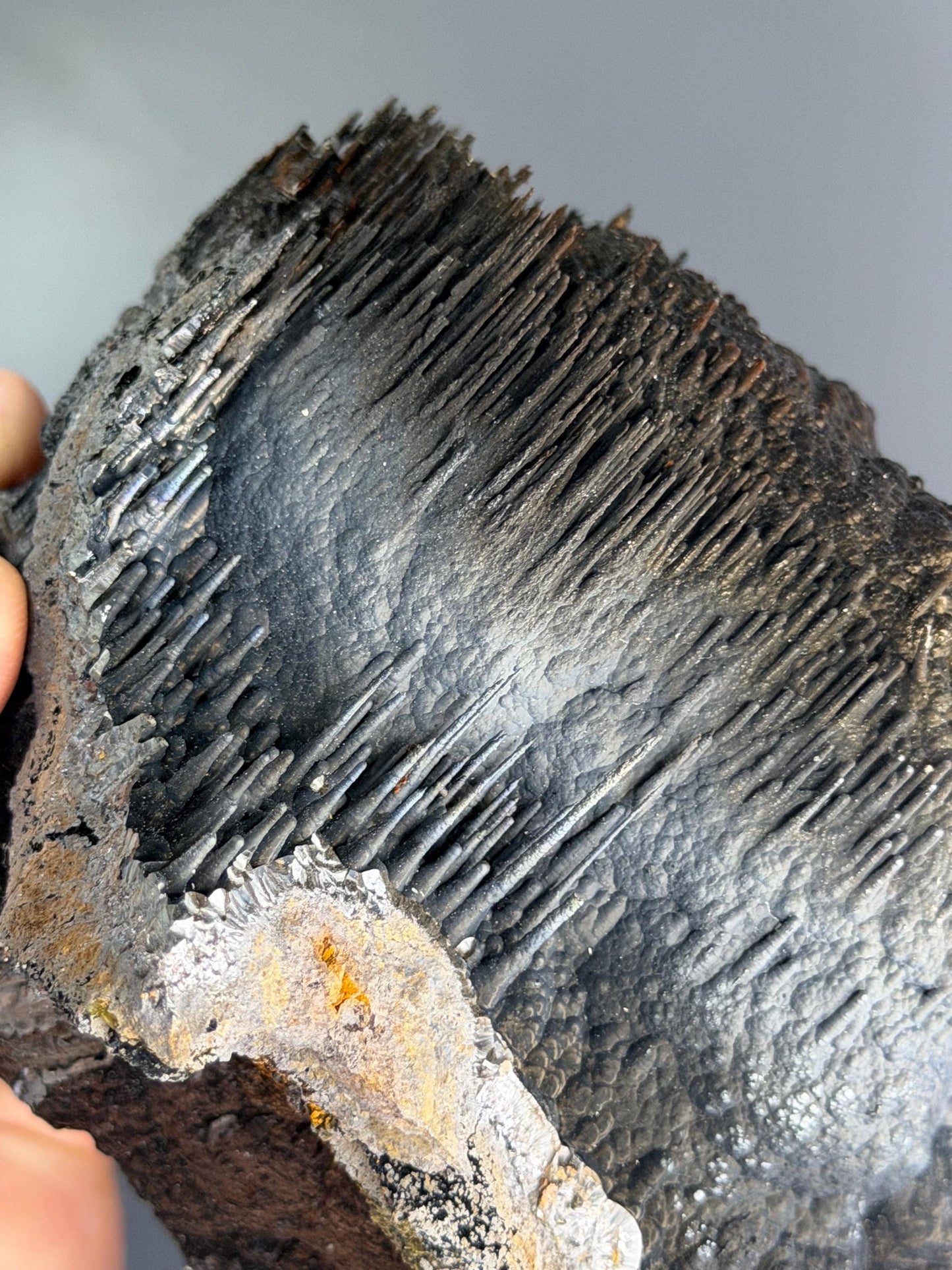 Museum Quality, Very Showy Iridescent Velvet Stalactite Goethite