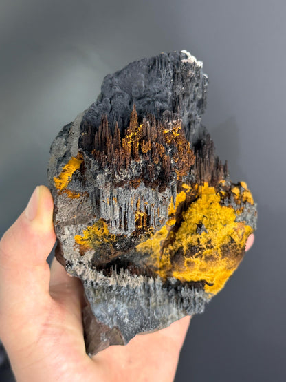 Museum Quality! Limonite And Specularite With Stalactite Goethite, For Special Collection