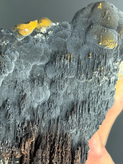 Museum Quality, Limonite And Specularite With Velvet Stalactite Goethite