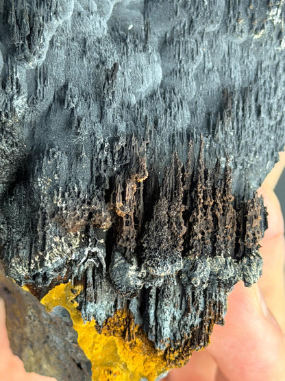 Museum Quality, Limonite And Specularite With Velvet Stalactite Goethite