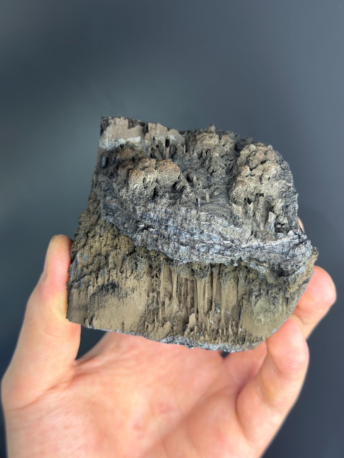 Museum Quality, Specularite With Stalactite Goethite